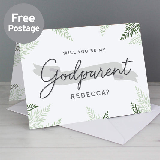 Personalised Godparent Card