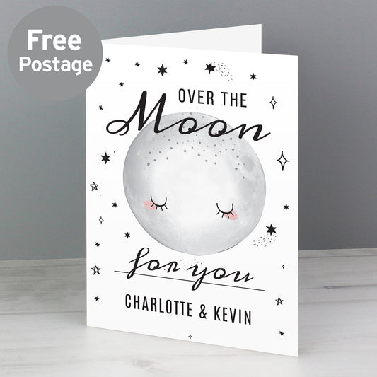 Personalised Over The Moon Card