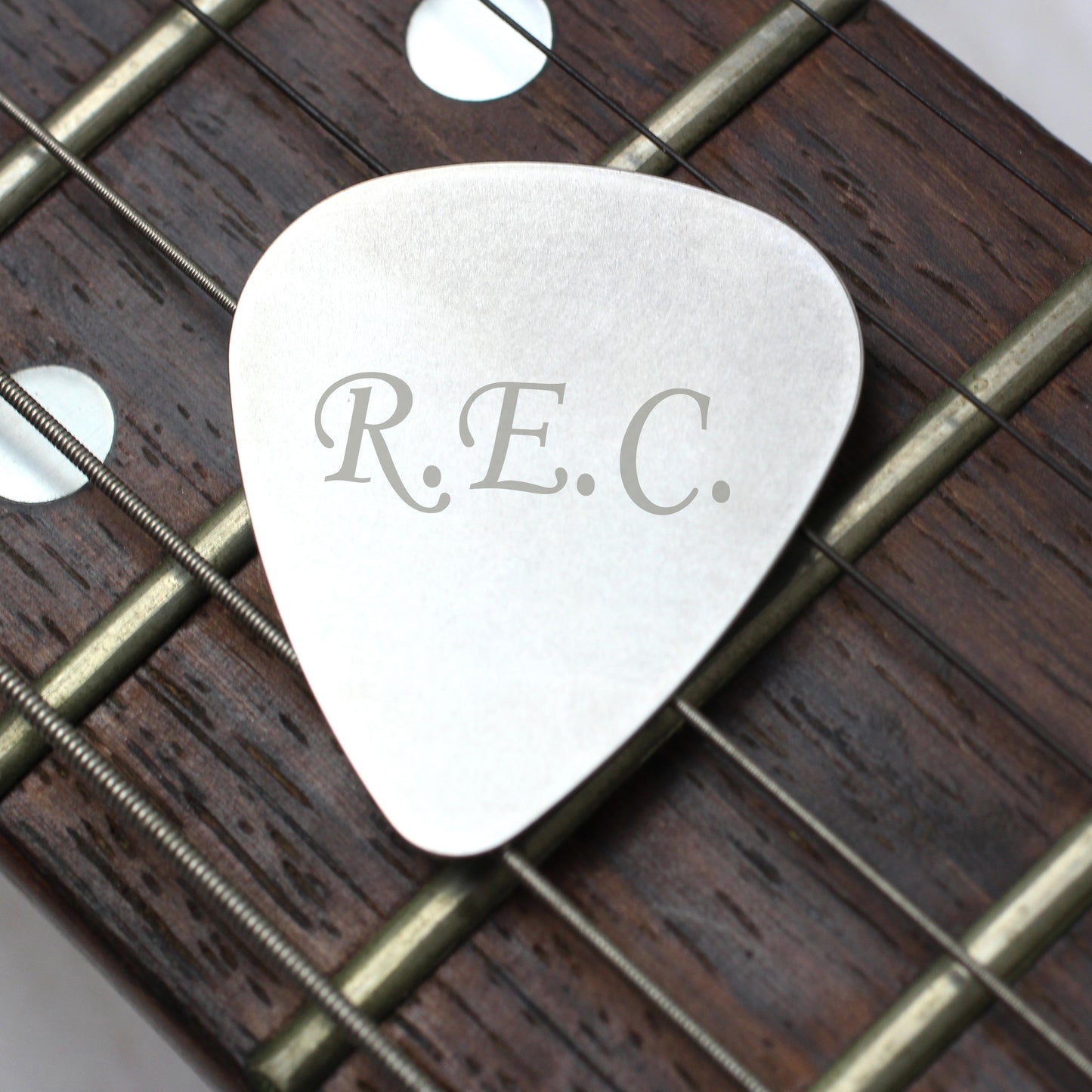 Personalised Initials Silver Plectrum