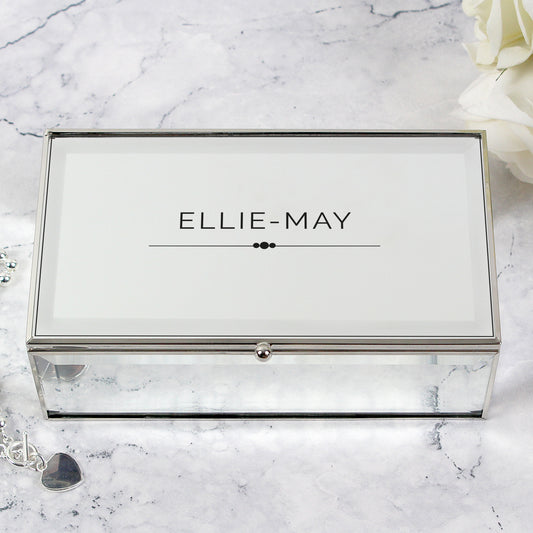 Personalised Classic Mirrored Jewellery Box