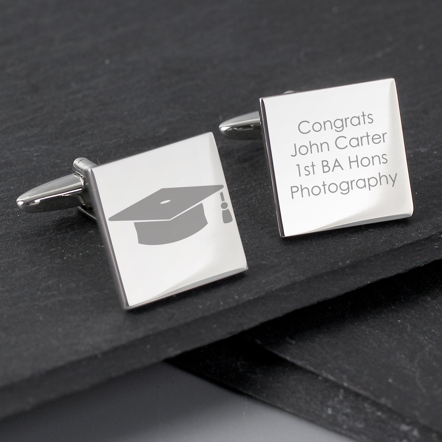 Personalised Graduation Square Cufflinks