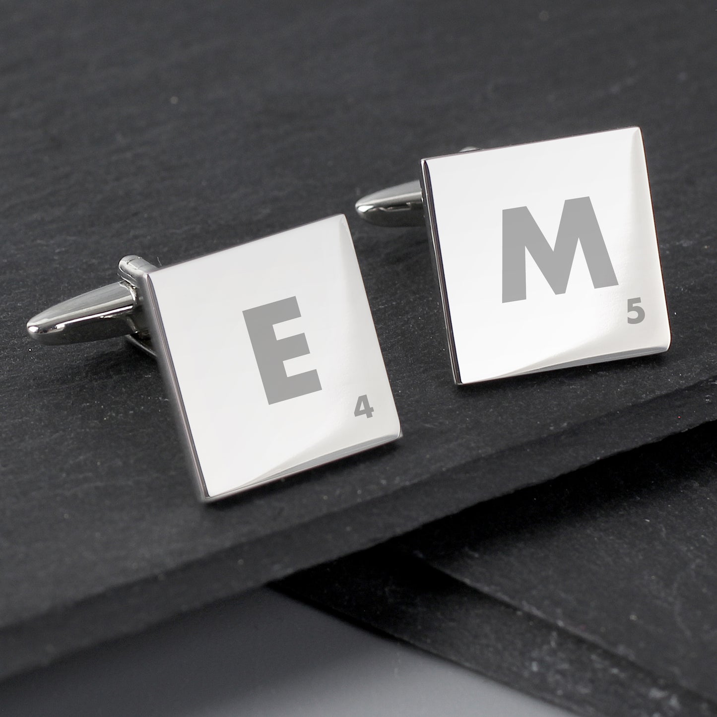 Personalised Initials and Age Square Cufflinks