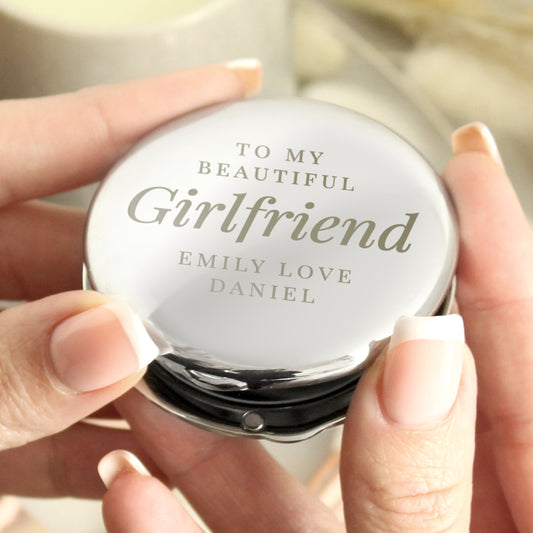 Personalised Free Text Compact Mirror