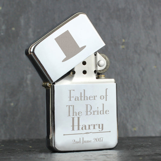 Personalised Decorative Wedding Father of the Bride Lighter