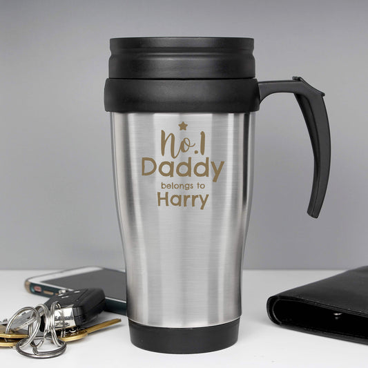 Personalised No.1 Daddy Travel Mug