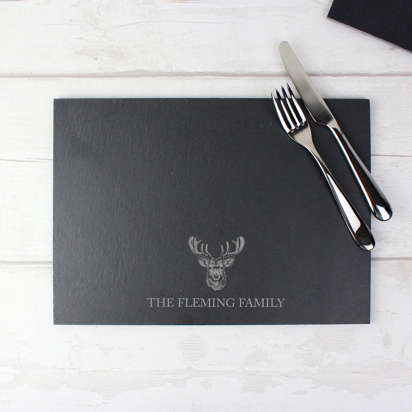 Personalised Stag Slate Placemat