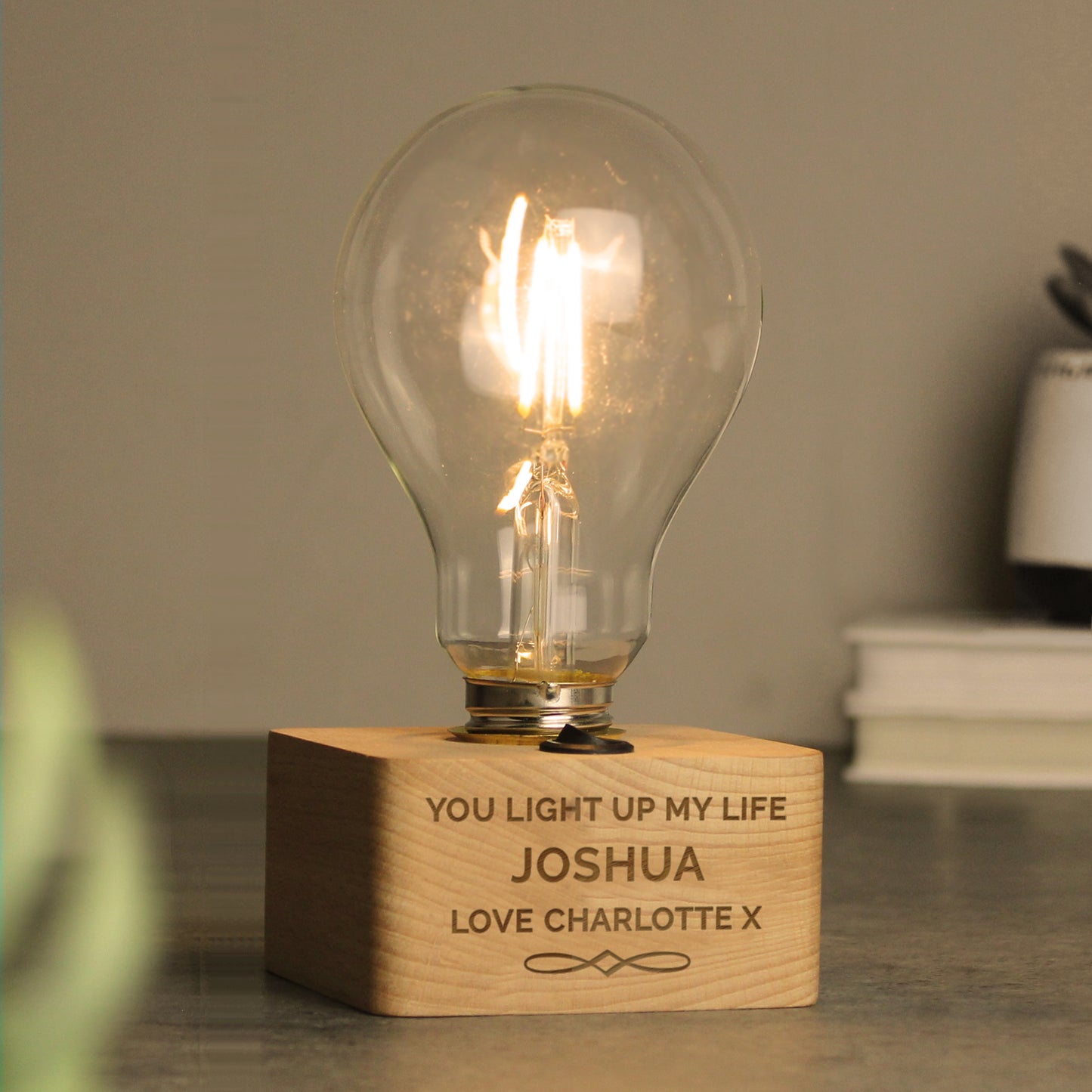 Personalised Decorative LED Bulb Table Lamp