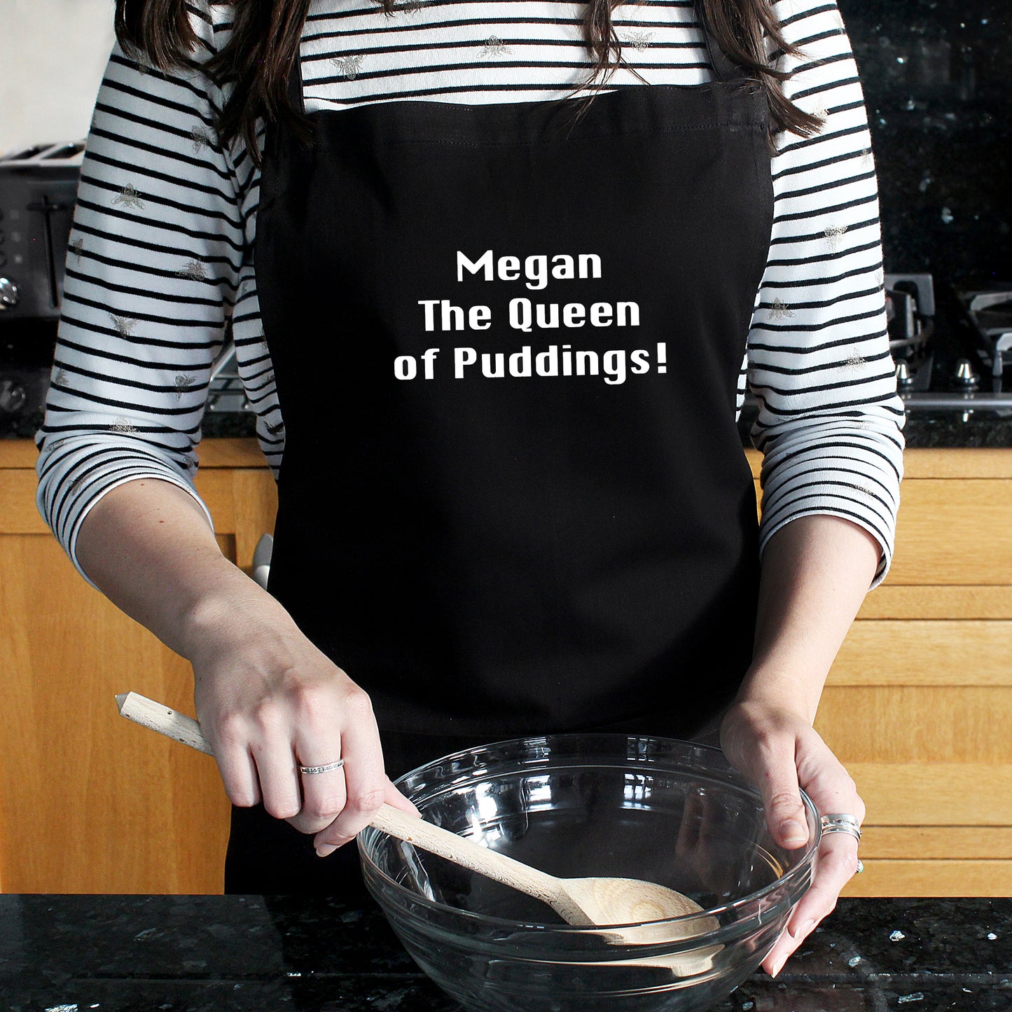 Personalised Black Apron