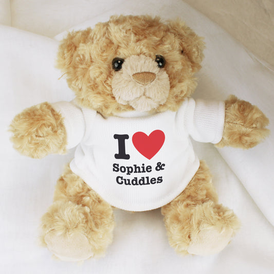 Personalised I Love... Teddy Bear