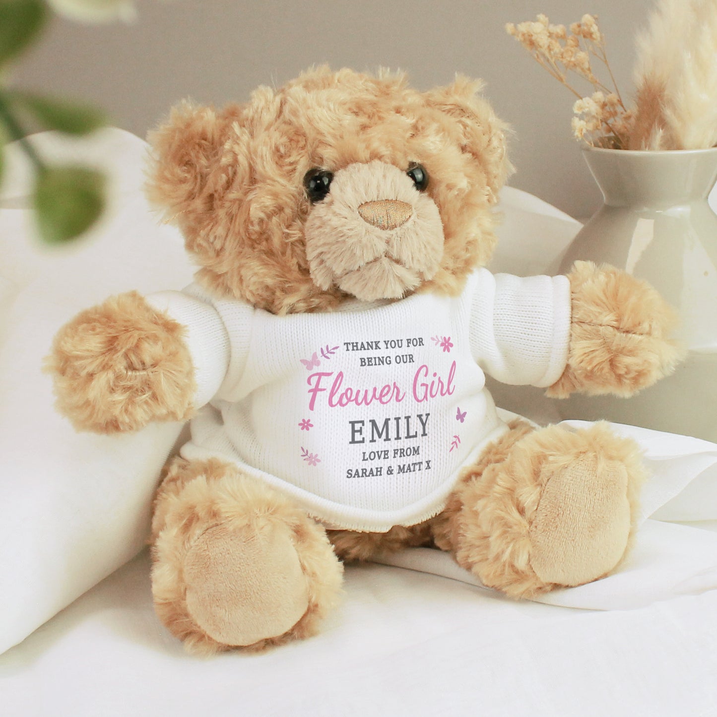 Personalised Girls Free Text Teddy Bear