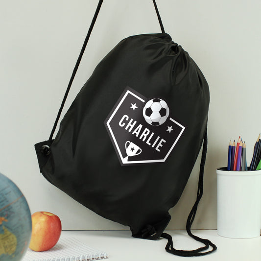 Personalised Football Black Kit Bag