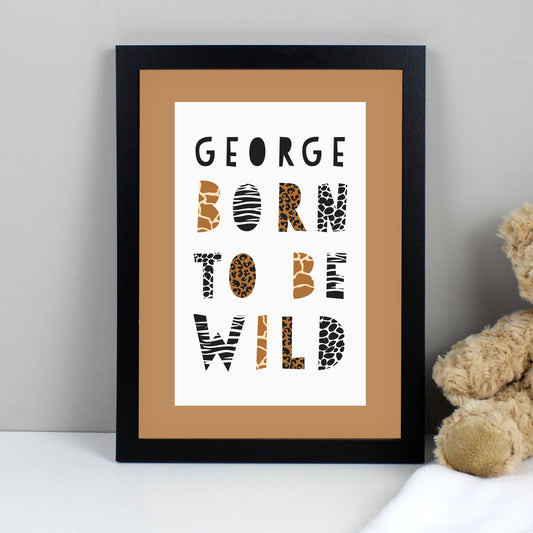 Personalised Born To Be Wild A4 Framed Print