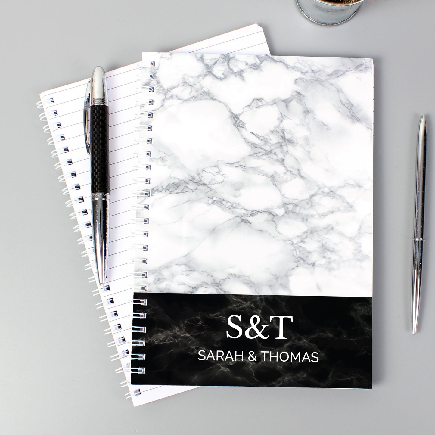 Personalised Marble Effect A5 Notebook