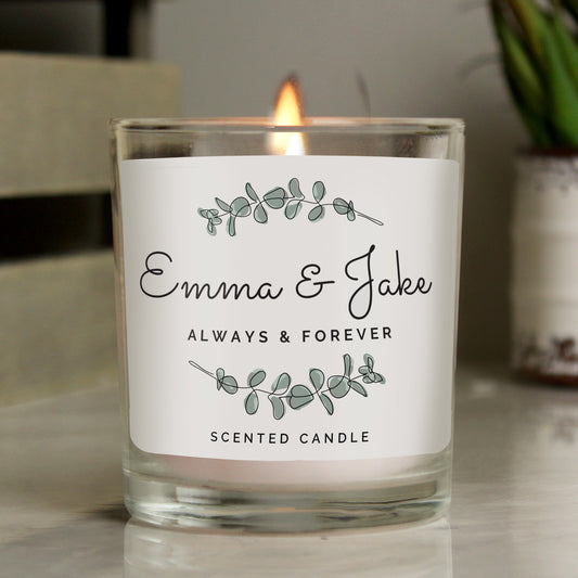 Personalised Botanical Scented Jar Candle