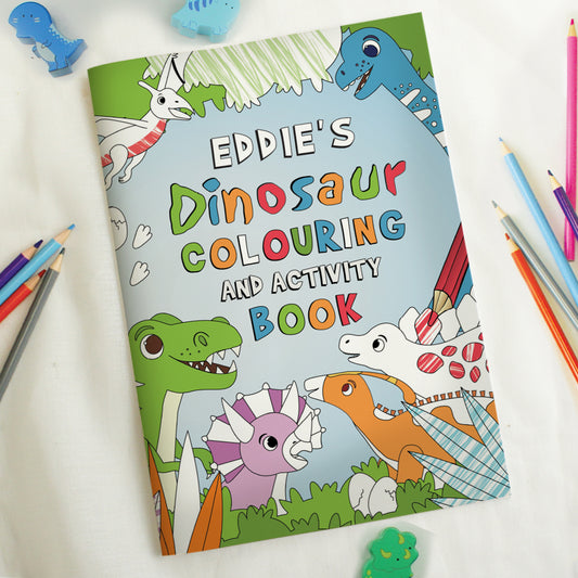 Personalised Dinosaur Colouring Book