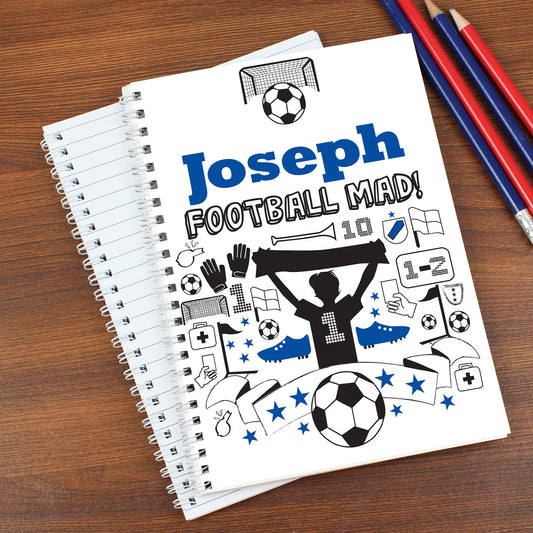 Personalised Football A5 Notebook