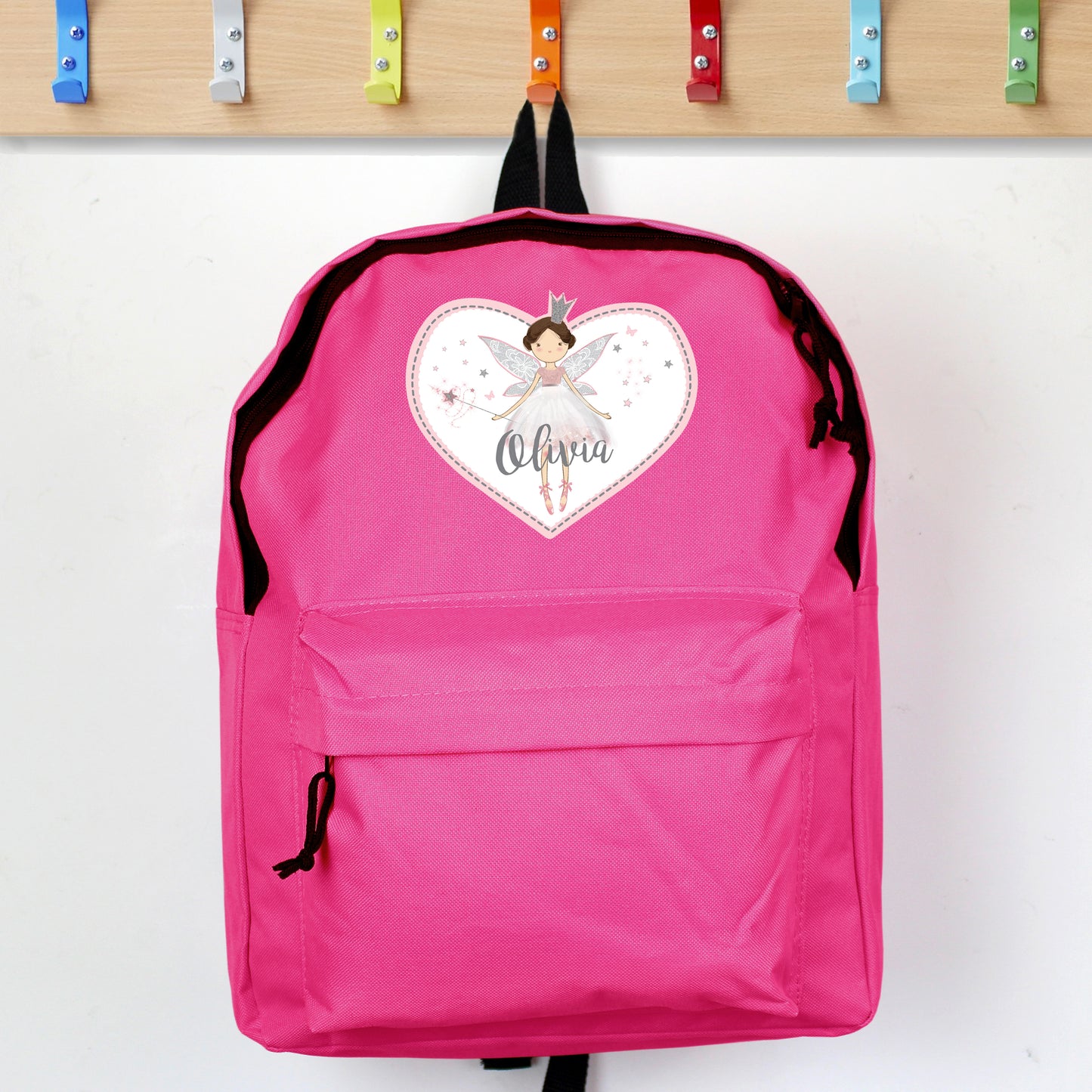 Personalised Fairy Princess Pink Backpack