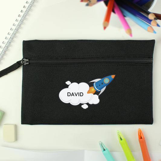 Personalised Space Rocket Pencil Case