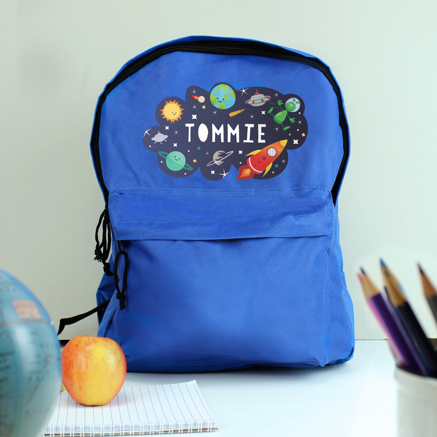 Personalised Space Blue Backpack