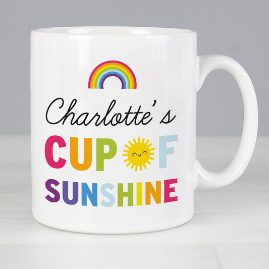 Personalised Rainbow Cup of Sunshine Mug