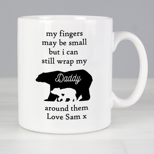 Personalised My Fingers May Be Small Bears Mug