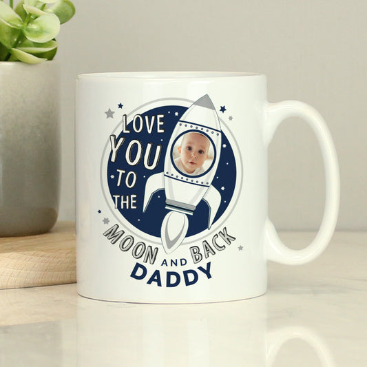 Personalised Moon & Back Photo Upload Mug