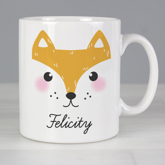 Personalised Cute Fox Face Mug