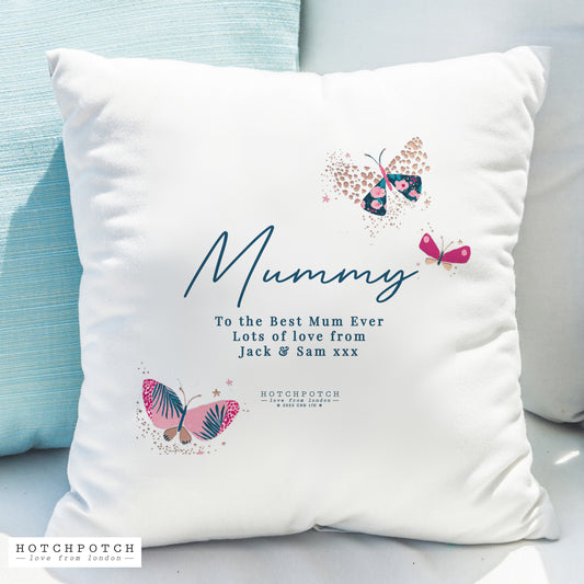 Personalised Hotchpotch Butterfly Cushion