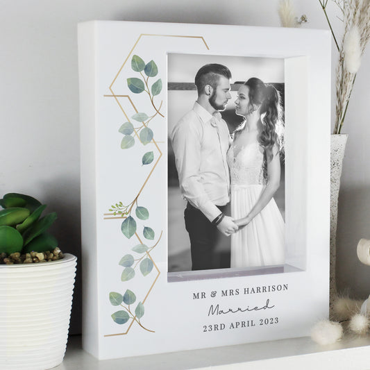 Personalised Botanical 6x4 Box Photo Frame