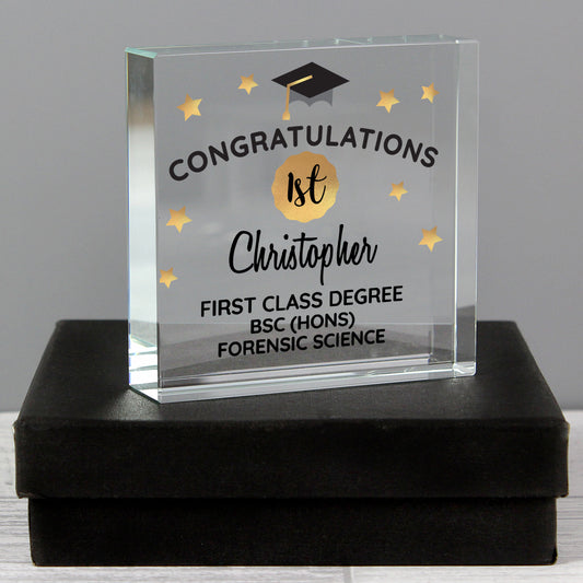 Personalised Congratulations Graduation Crystal Token