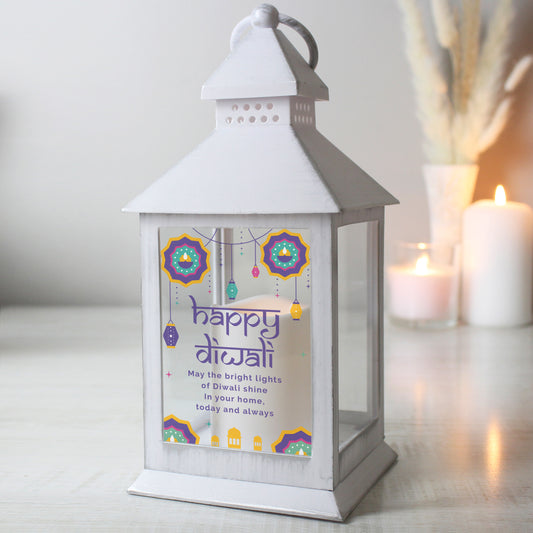 Personalised Diwali White Lantern