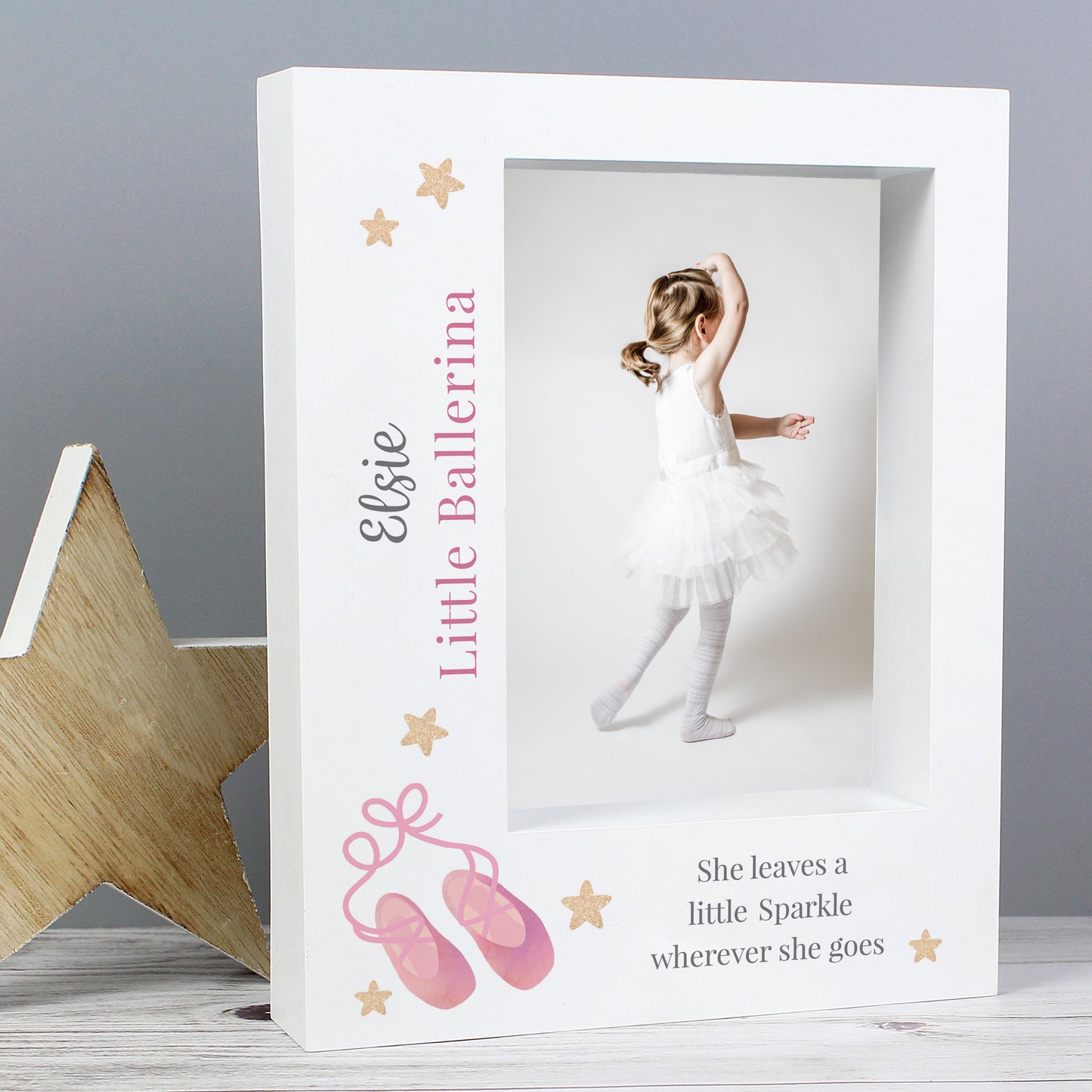 Personalised Swan Lake Ballet 5x7 Box Photo Frame