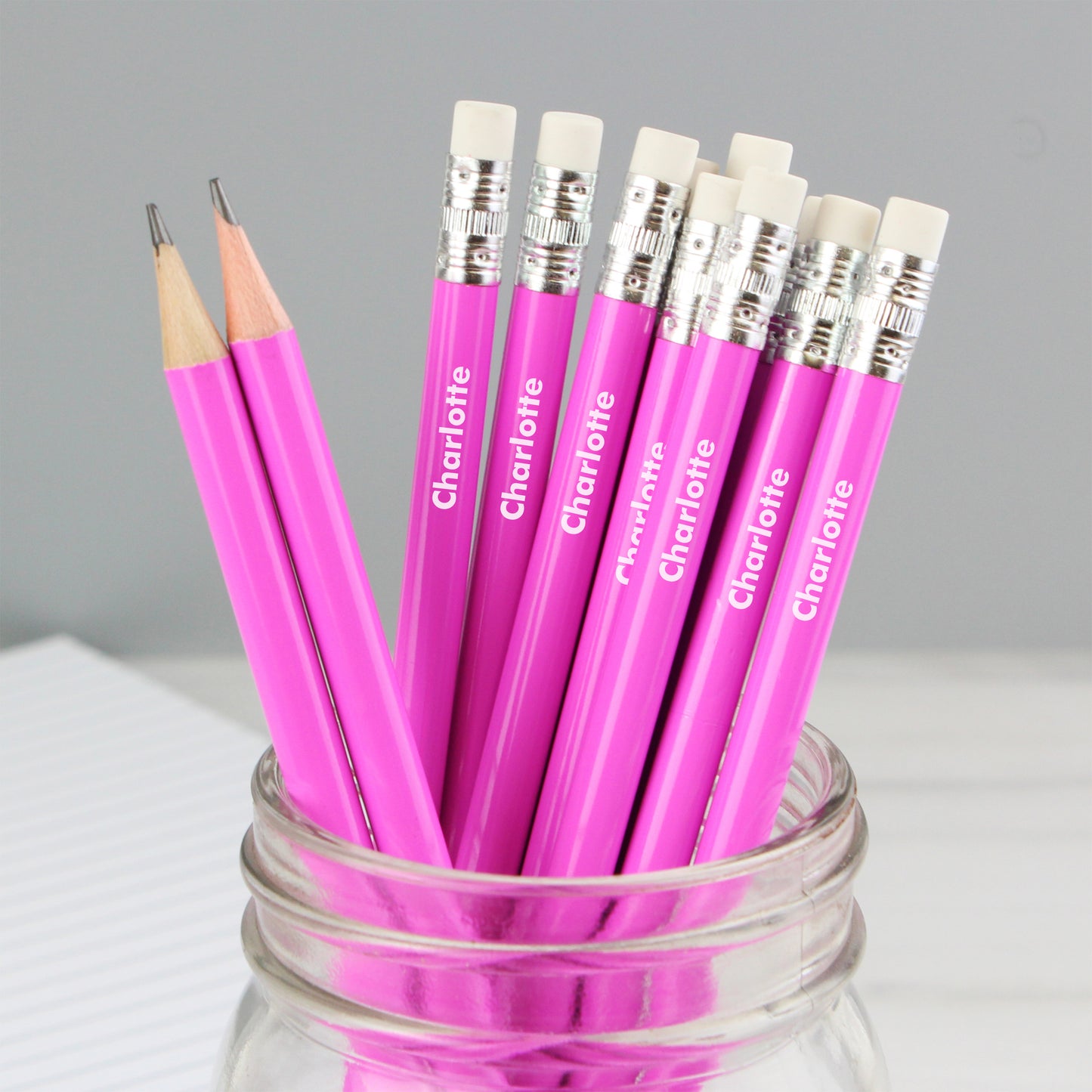 Personalised Name Only Pink Pencils