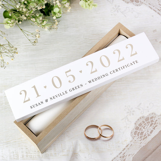 Personalised Special Date Wooden Certificate Holder