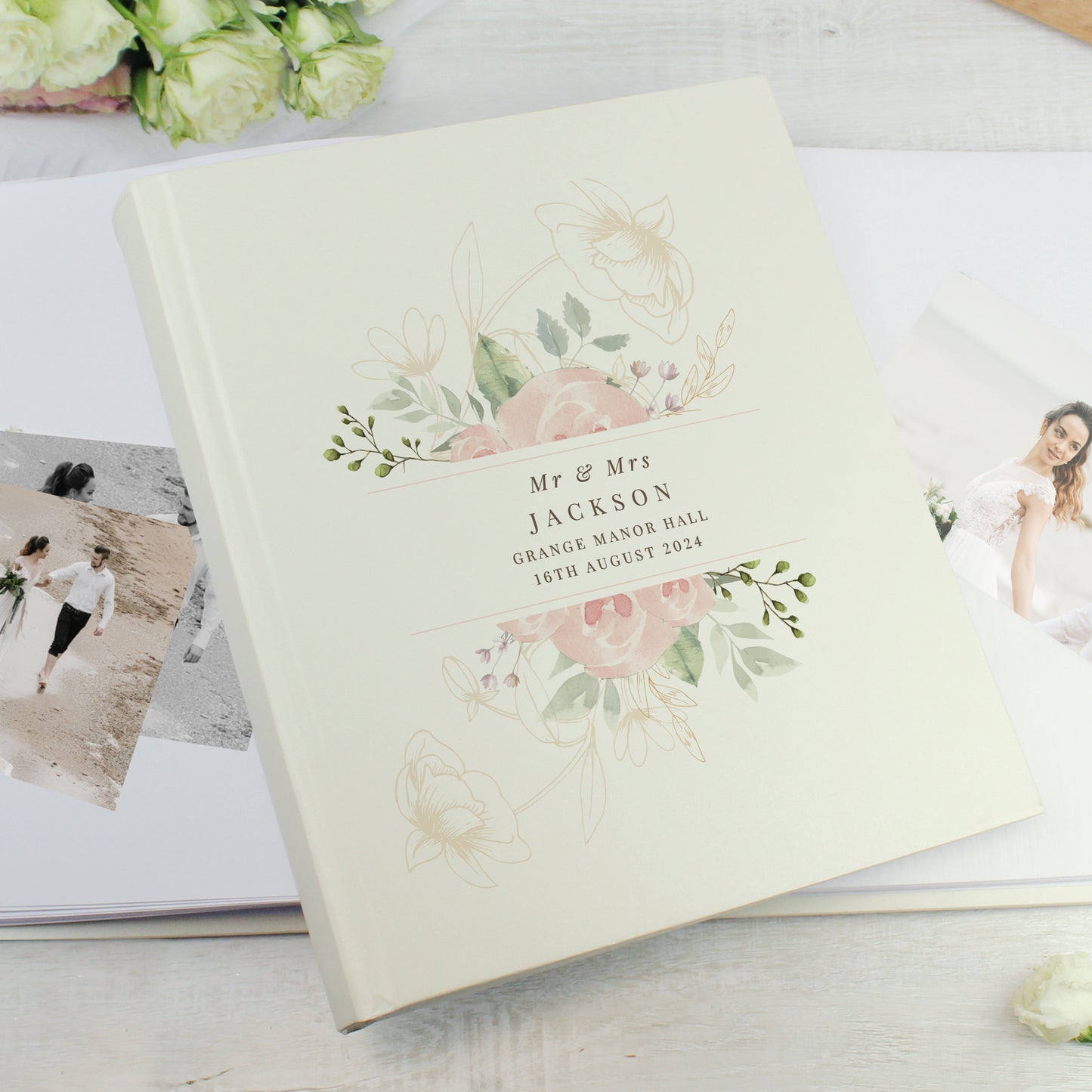 Personalised Floral Traditional Photo Album