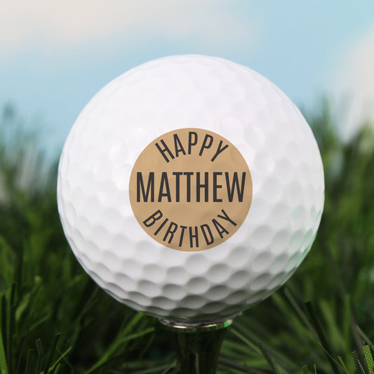 Personalised Happy Birthday Golf Ball