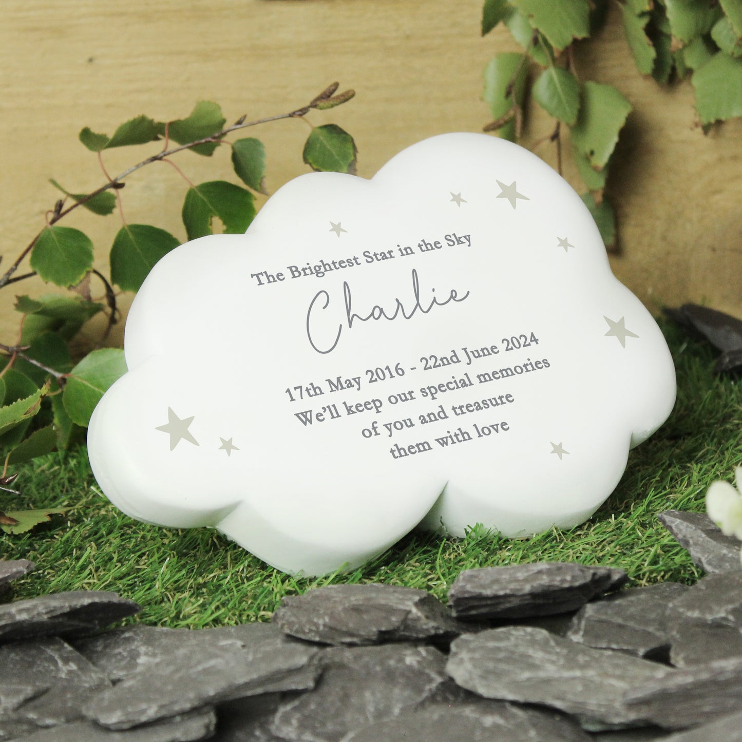 Personalised Stars Resin Memorial Cloud