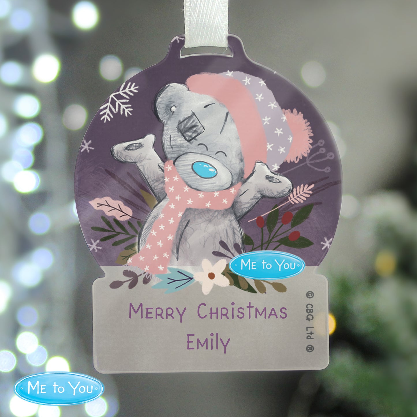 Personalised Me to You Cosy Winter Acrylic Decoration