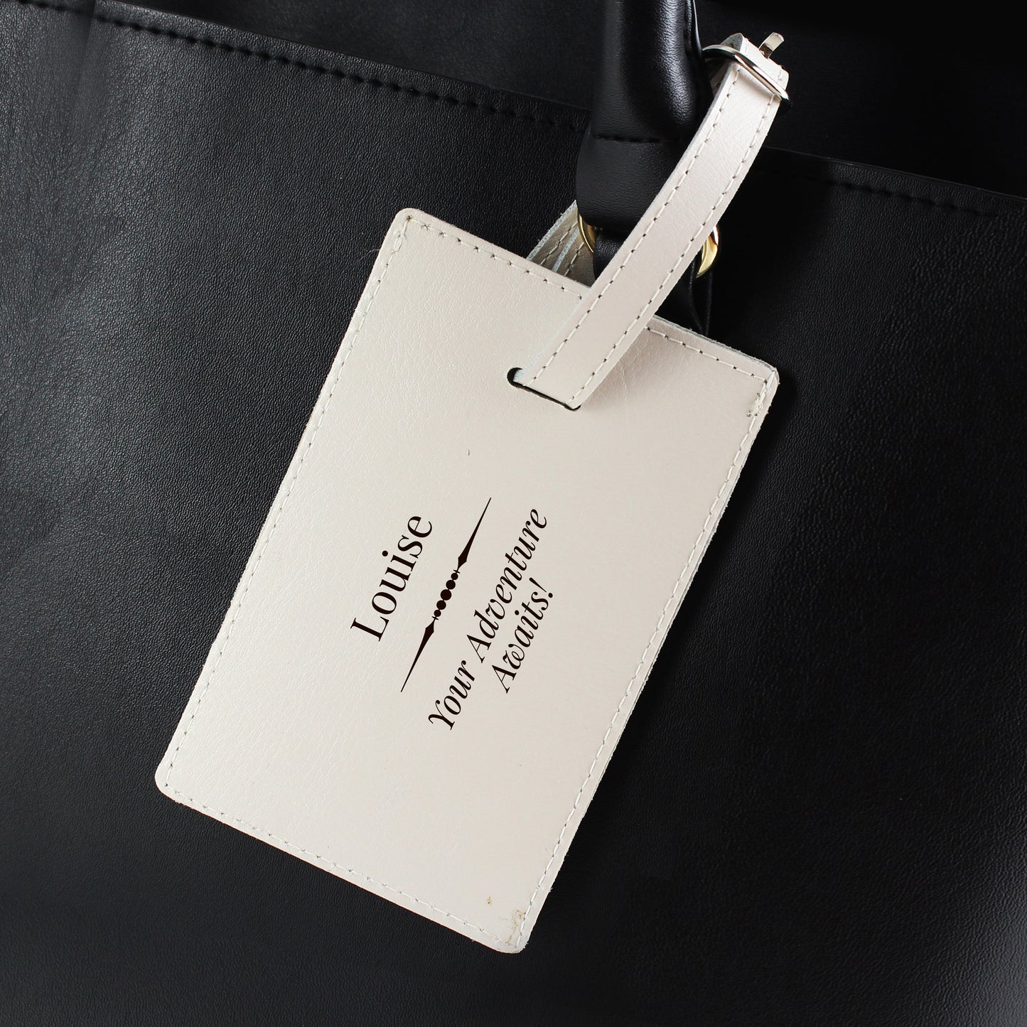 Personalised Classic Cream Luggage Tag